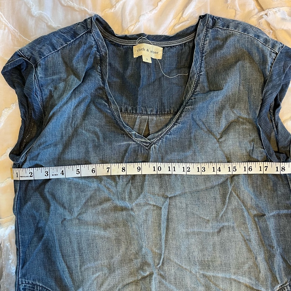EUC cloth and stone denim cap sleeve dress
